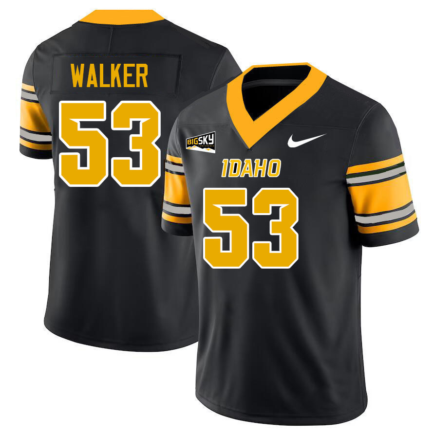 Idaho Vandals #53 Wayne Walker College Football Jerseys,Uniforms Stitched-Black